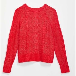 NWT LOFT Women's Stitchy Cable Sweater